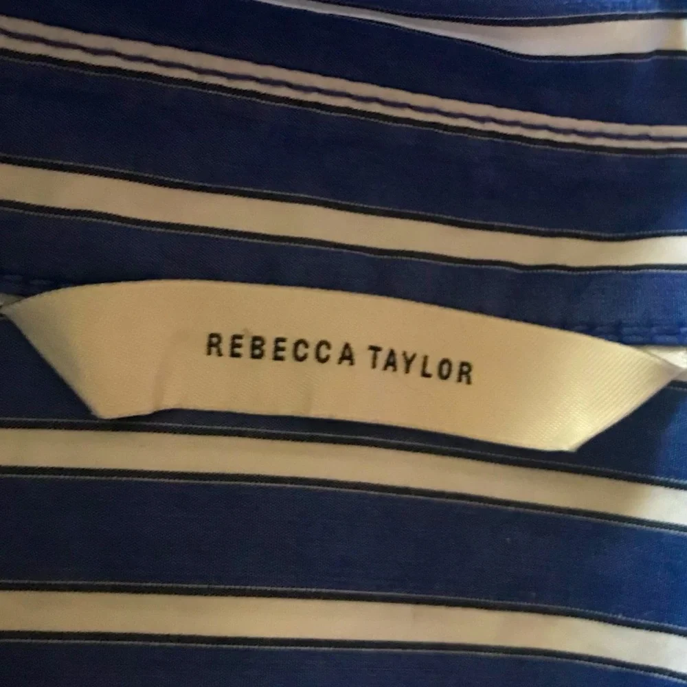 REBECCA TAYLOR Marseille Stripe Cropped Blouse - Picture 10 of 11